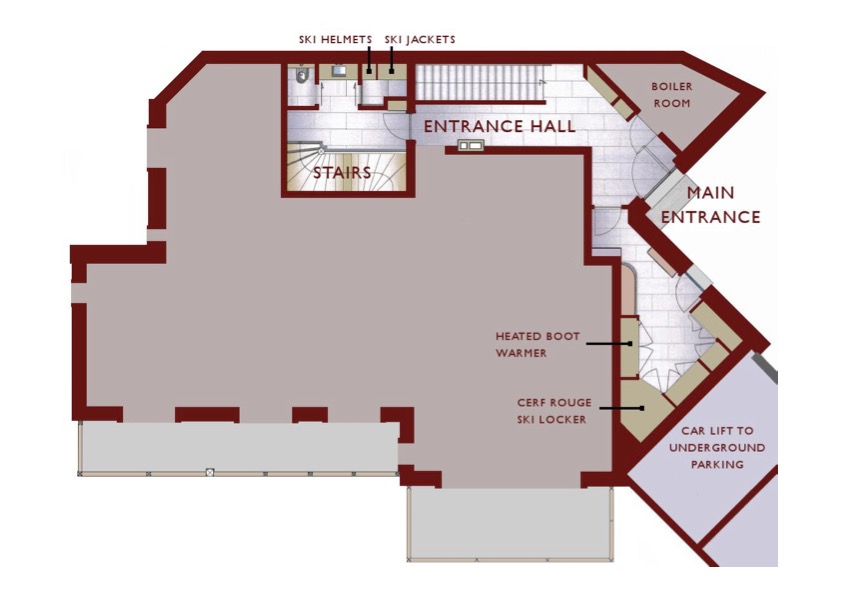 Chalet Cerf Rouge, Meribel Village floorplan - The Chalet Edit