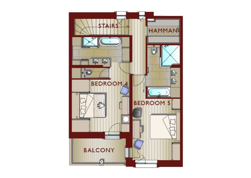 Chalet Cerf Rouge, Meribel Village floorplan - The Chalet Edit