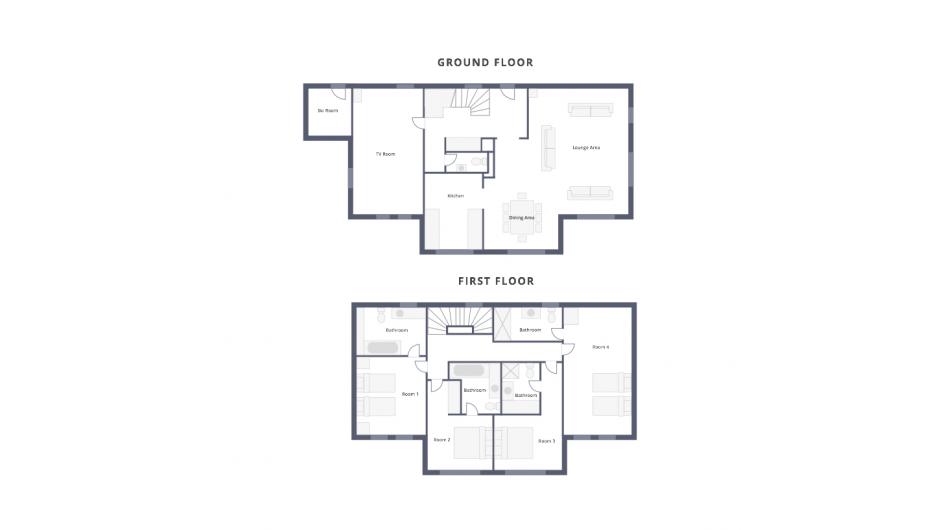 Chalet Quatre Meules, Meribel floorplan - The Chalet Edit