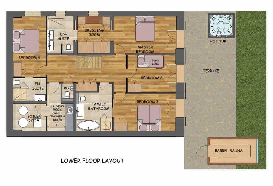 Eco Lodge, Chamonix floorplan - The Chalet Edit