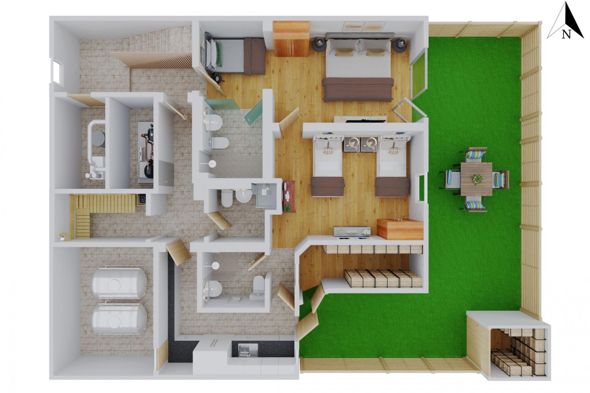 Chalet Narnia, St Anton floorplan - The Chalet Edit