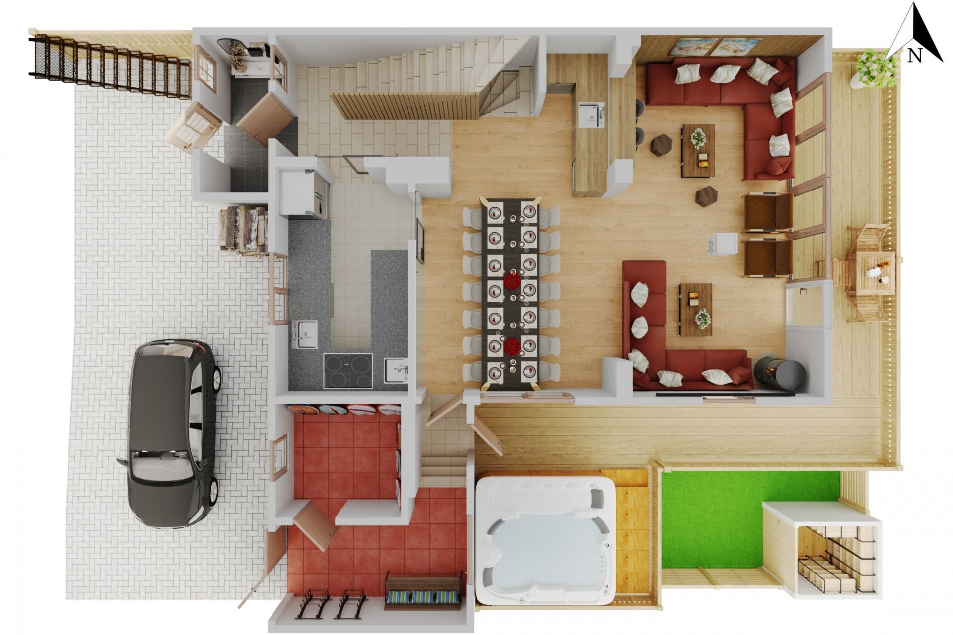 Chalet Narnia, St Anton floorplan - The Chalet Edit