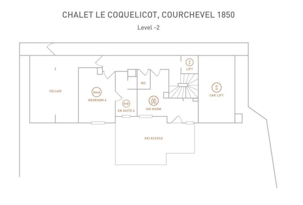 Chalet Coquelicot, Courchevel floorplan - The Chalet Edit