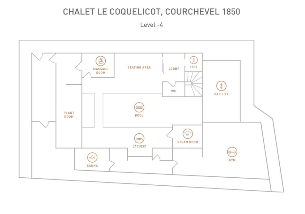 Chalet Coquelicot, Courchevel floorplan - The Chalet Edit