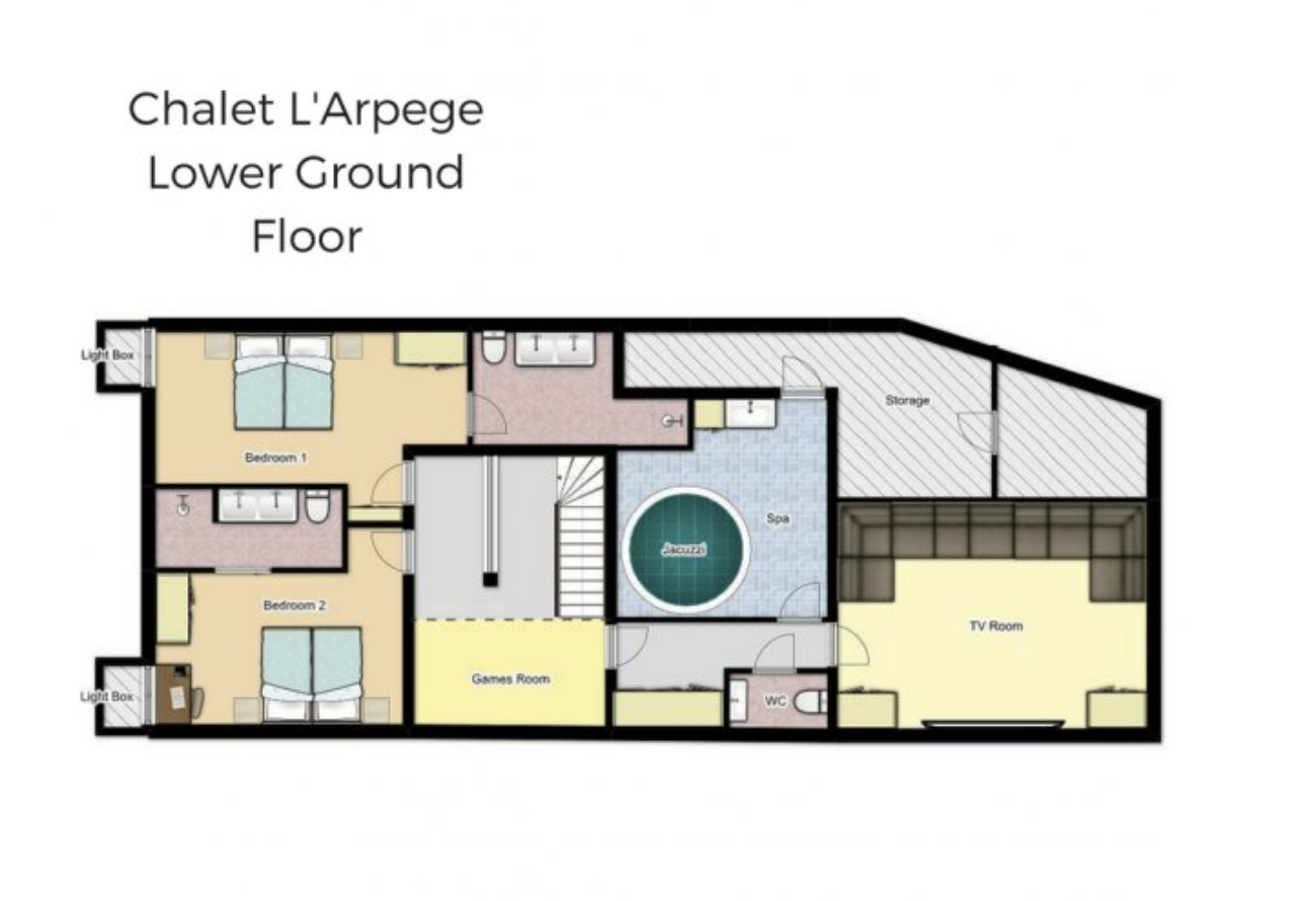 Chalet L'Arpege, Meribel floorplan - The Chalet Edit