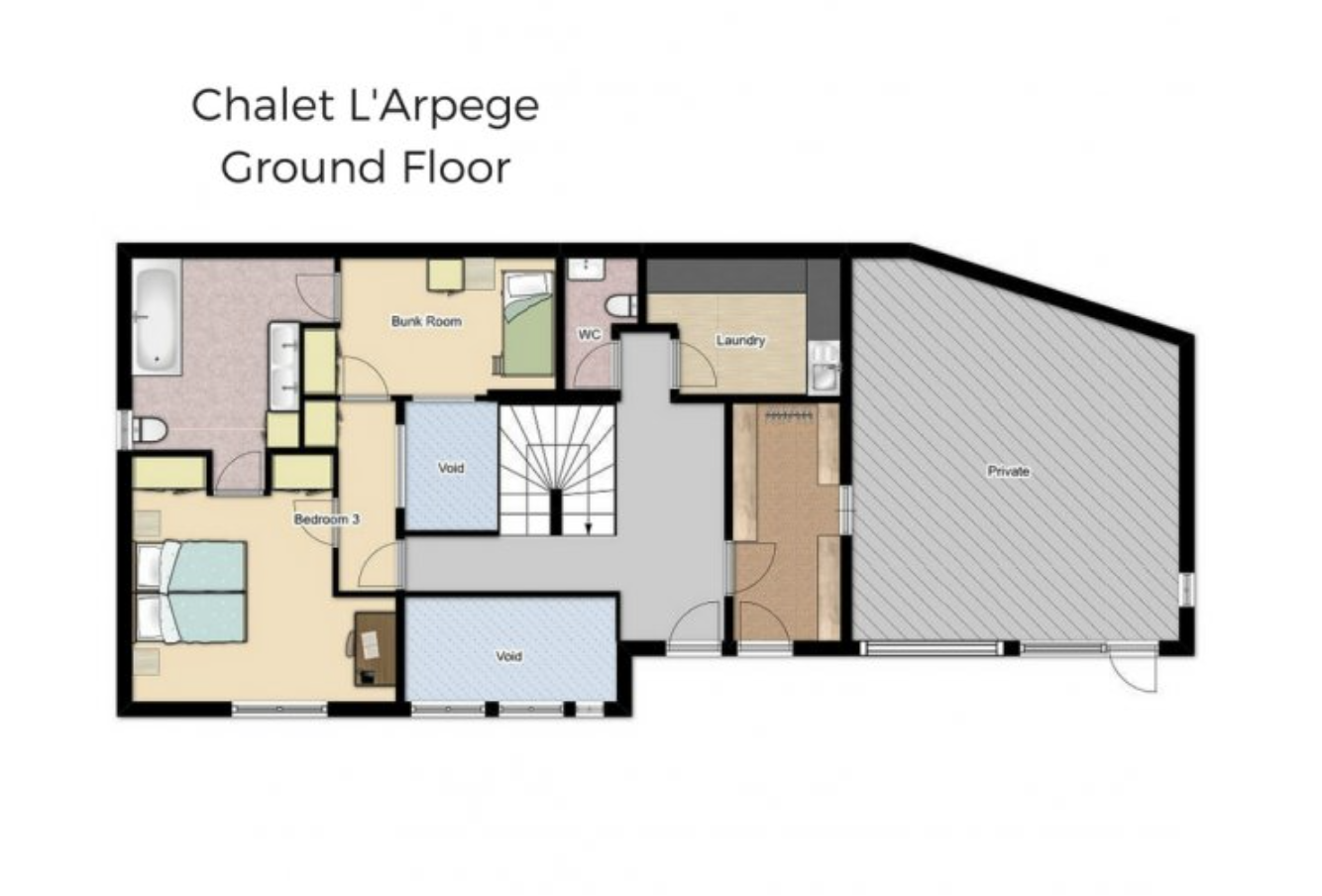 Chalet L'Arpege, Meribel floorplan - The Chalet Edit