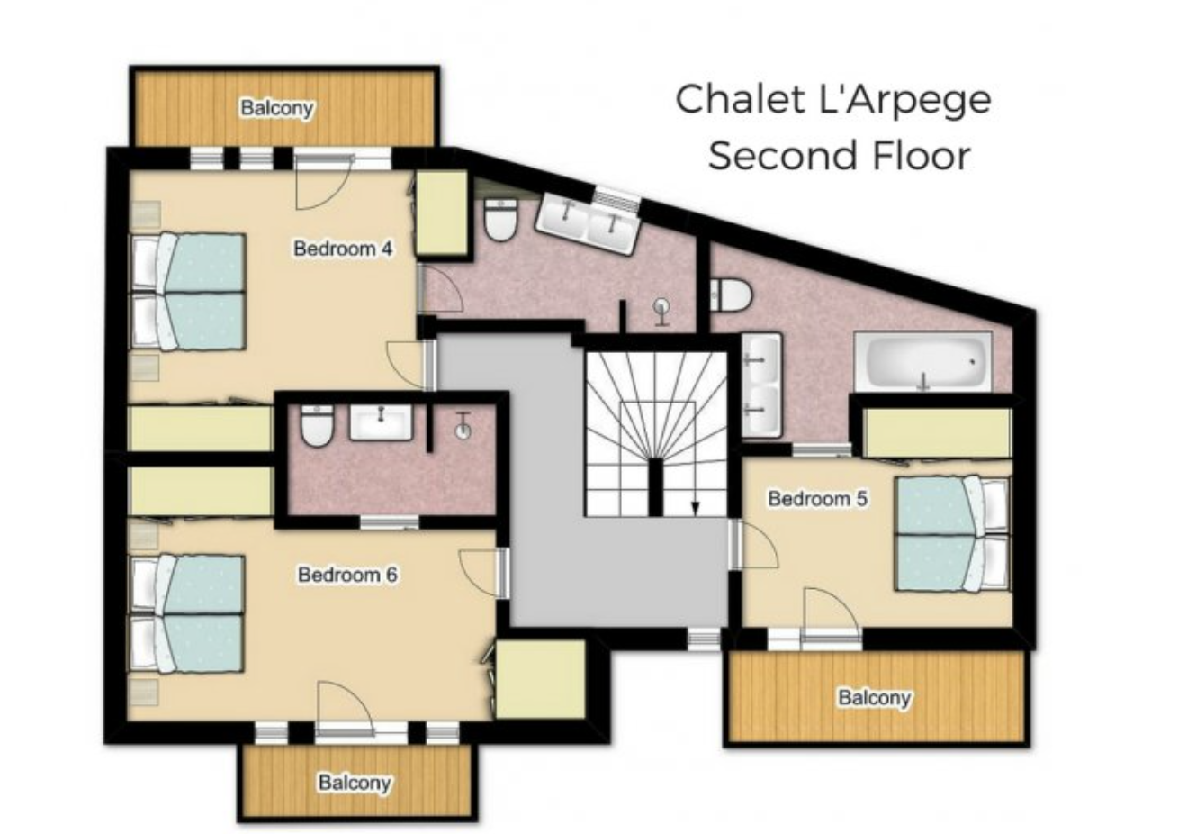 Chalet L'Arpege, Meribel floorplan - The Chalet Edit
