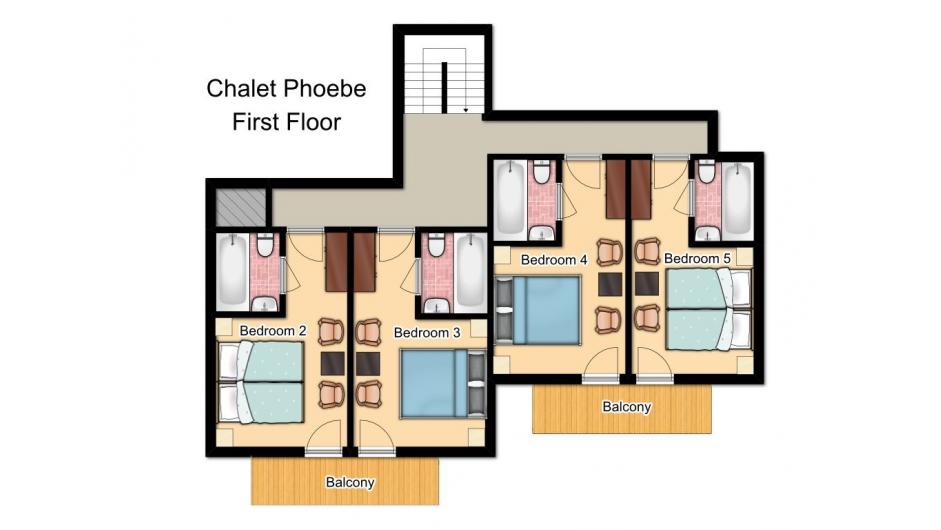 Chalet Phoebe, Meribel floorplan - The Chalet Edit