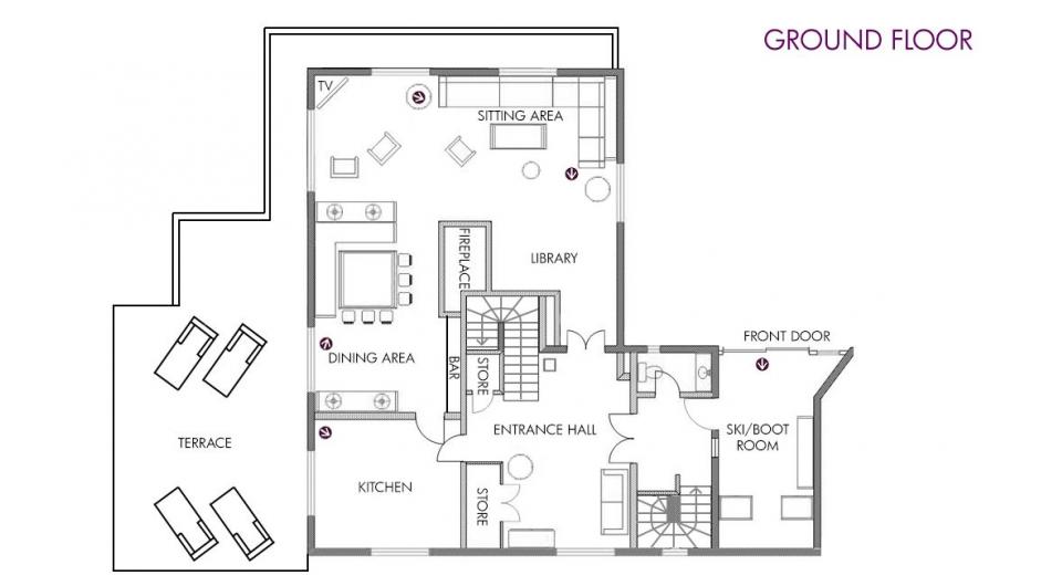 Chalet Foinbois, Meribel Village floorplan - The Chalet Edit
