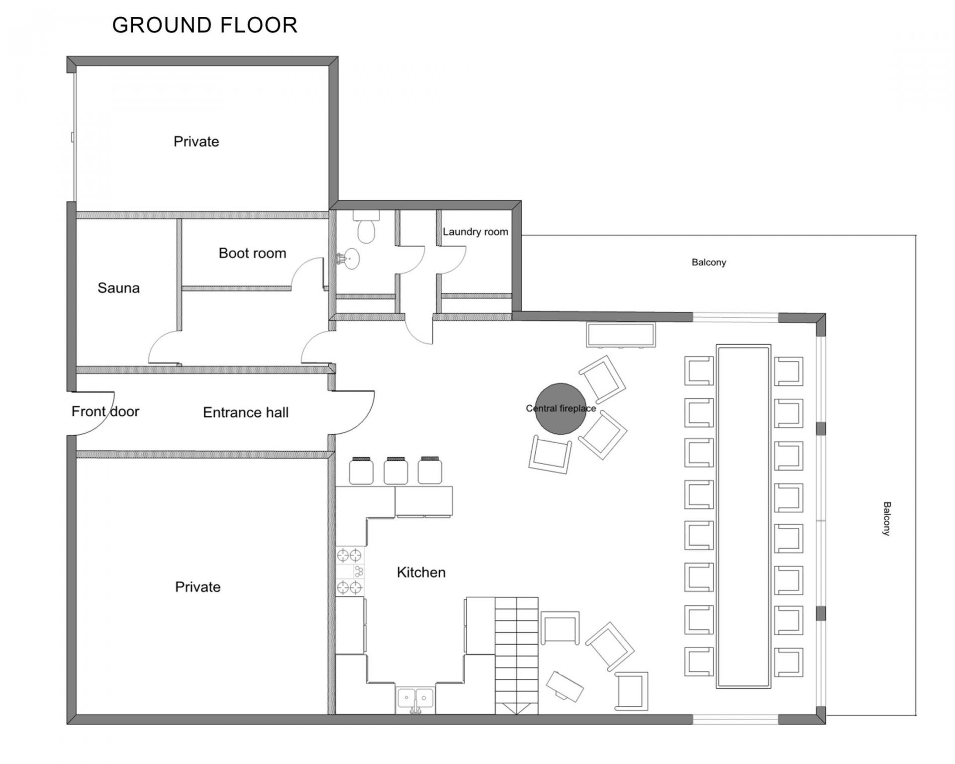 Chalet Iona, Meribel les Alleus floorplan - The Chalet Edit