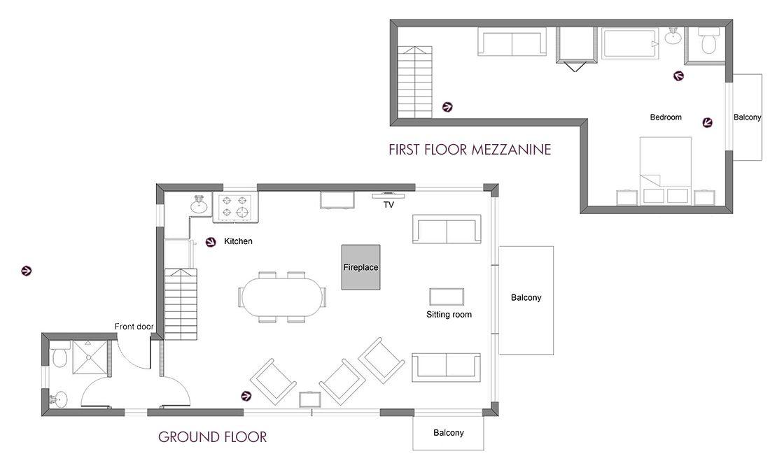 Chalet Iona, Meribel les Alleus floorplan - The Chalet Edit