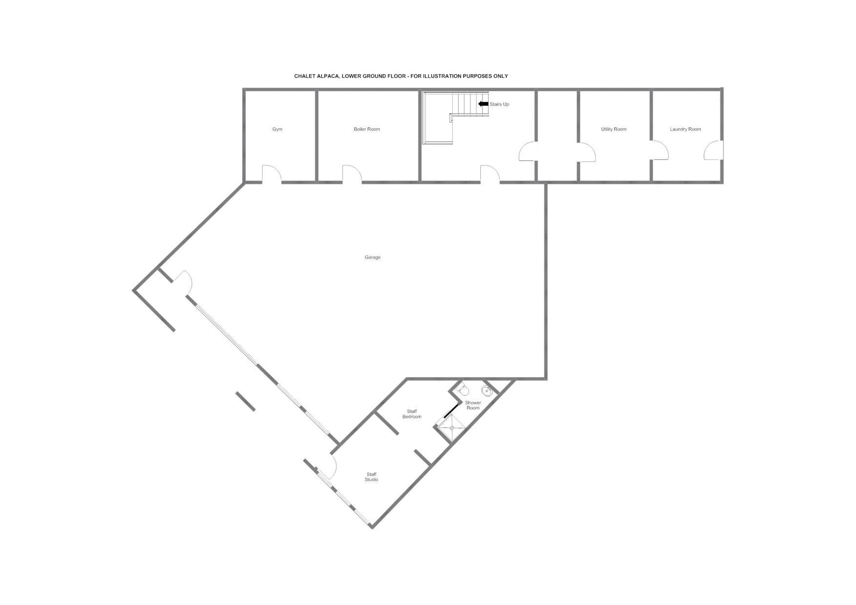 Chalet Alpaca, Meribel floorplan - The Chalet Edit