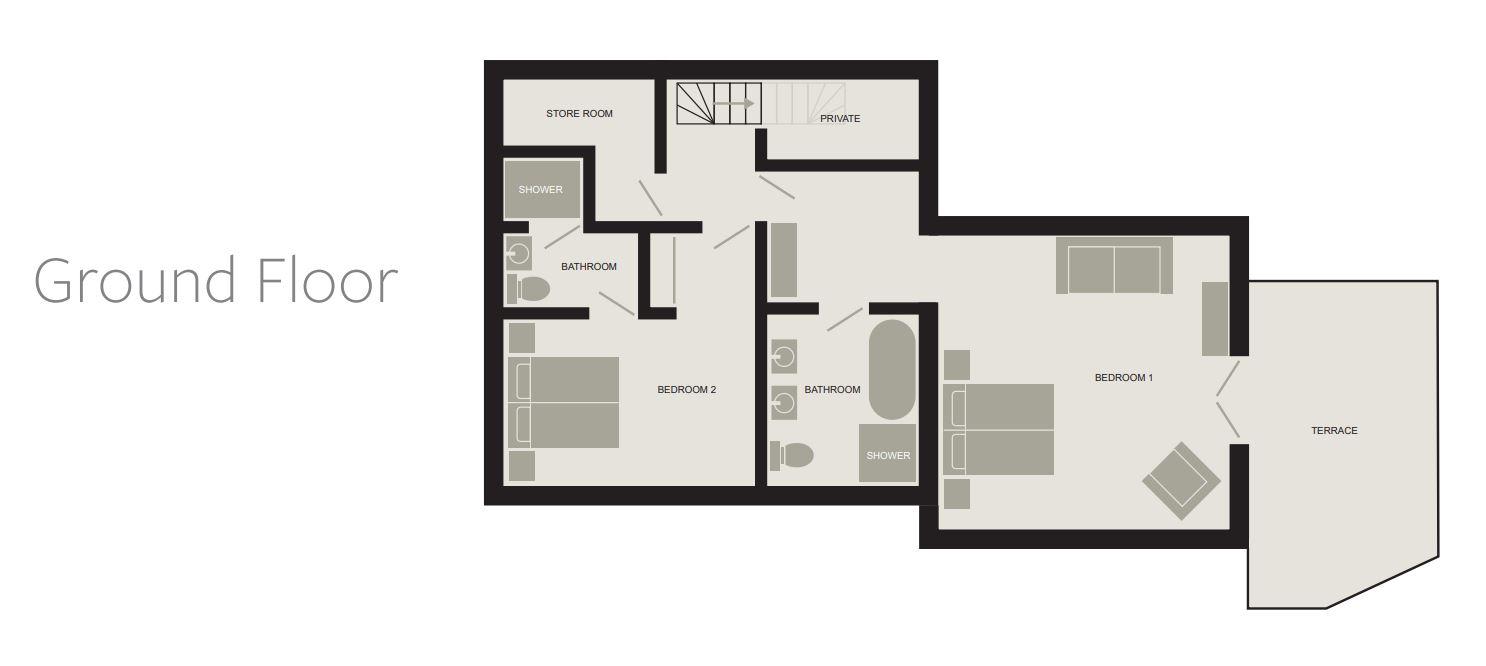 Chalet Coco, St Martin De Belleville floorplan - The Chalet Edit