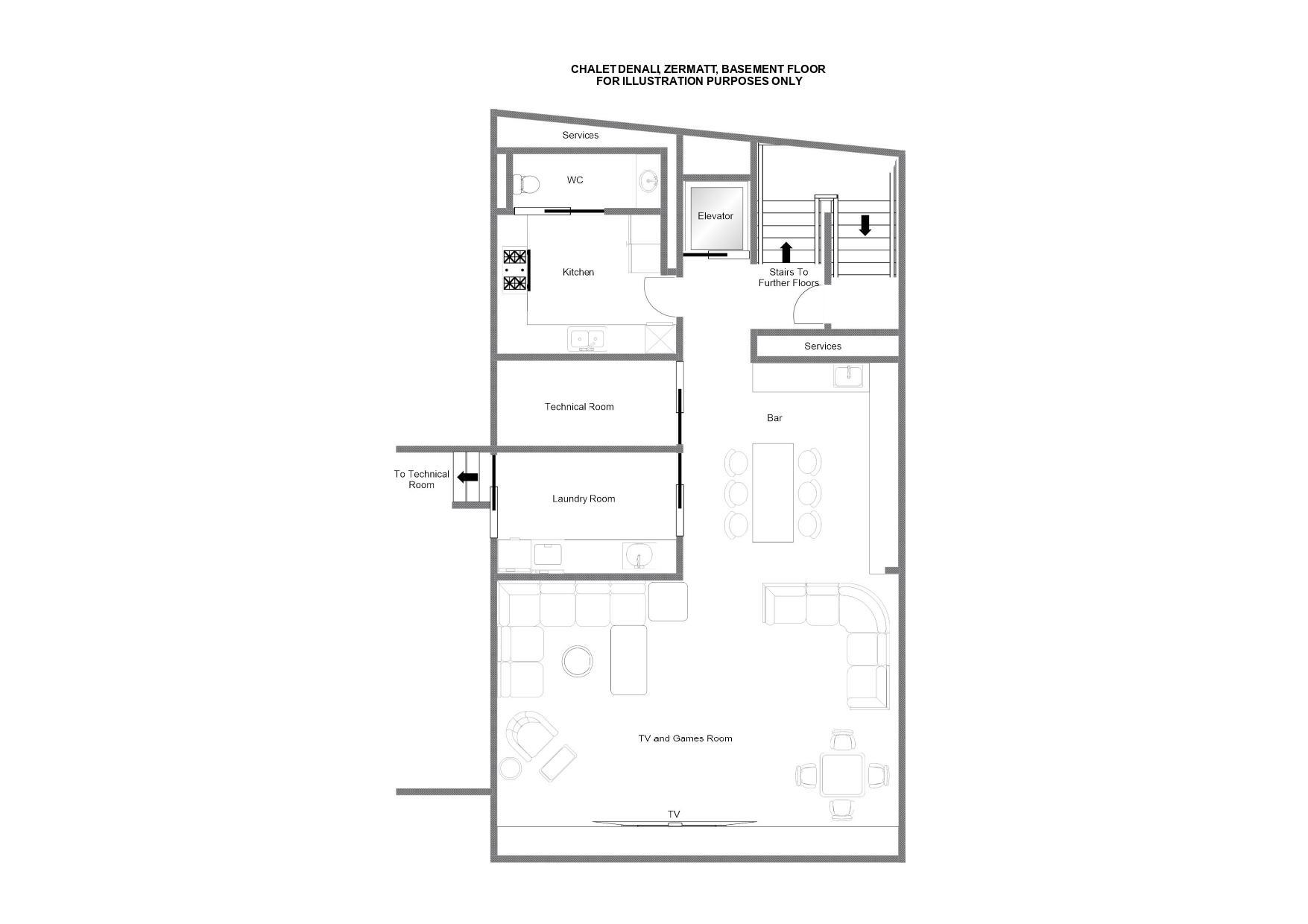 Chalet Denali, Zermatt floorplan - The Chalet Edit