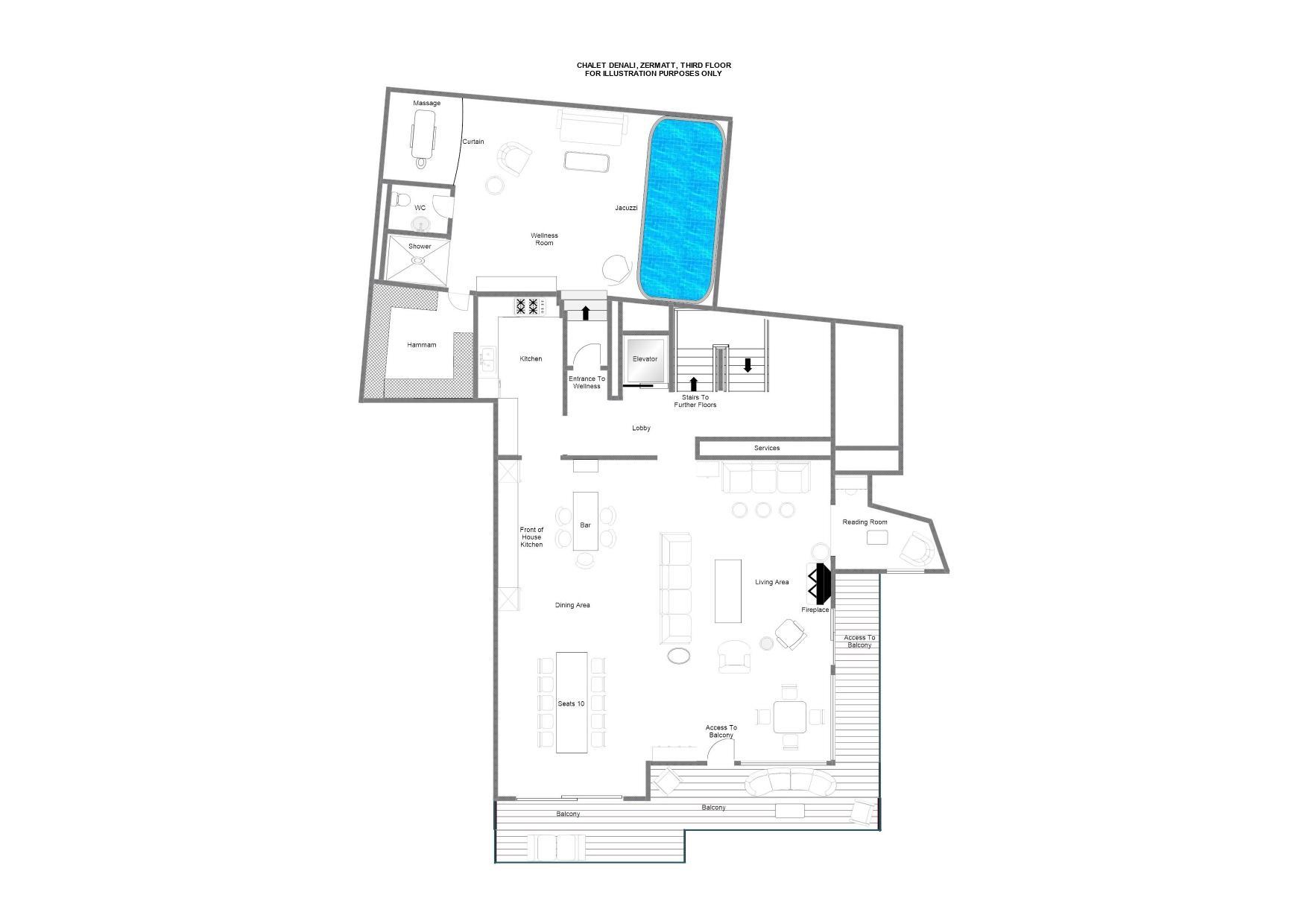 Chalet Denali, Zermatt floorplan - The Chalet Edit
