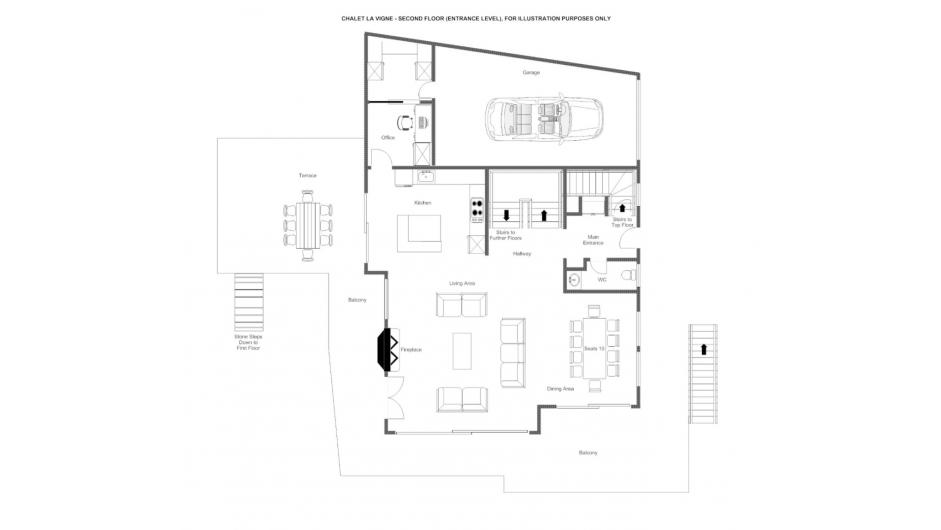 Chalet La Vigne, Verbier floorplan - The Chalet Edit