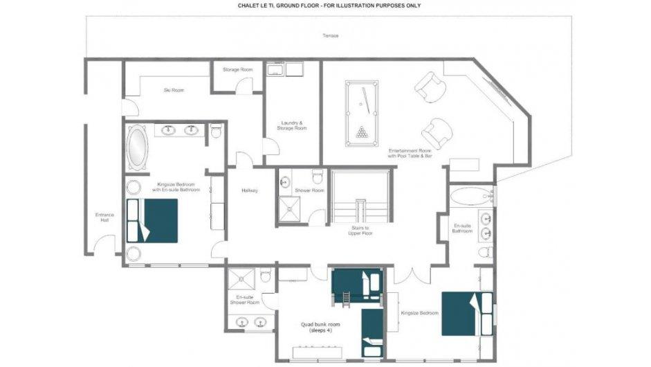 The Bella Coola Estate,Verbier floorplan - The Chalet Edit