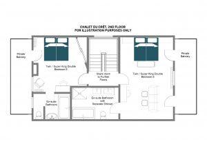 Chalet Du Cret, Val d'Isere floorplan - The Chalet Edit
