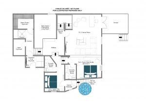 Chalet Du Cret, Val d'Isere floorplan - The Chalet Edit