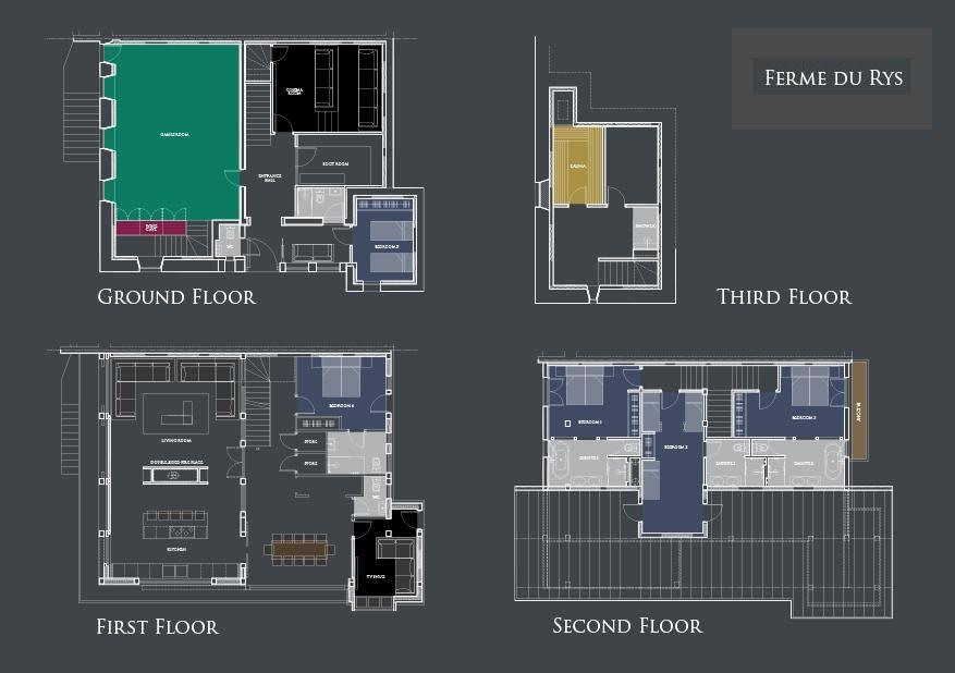 Chalet Ferme du Rys, Chatel floorplan - The Chalet Edit
