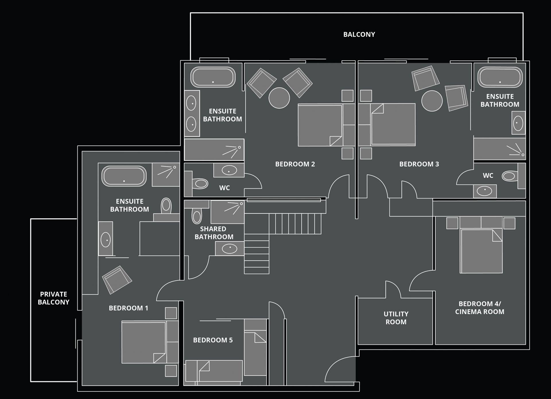 Urban Corniche, Les Gets floorplan - The Chalet Edit
