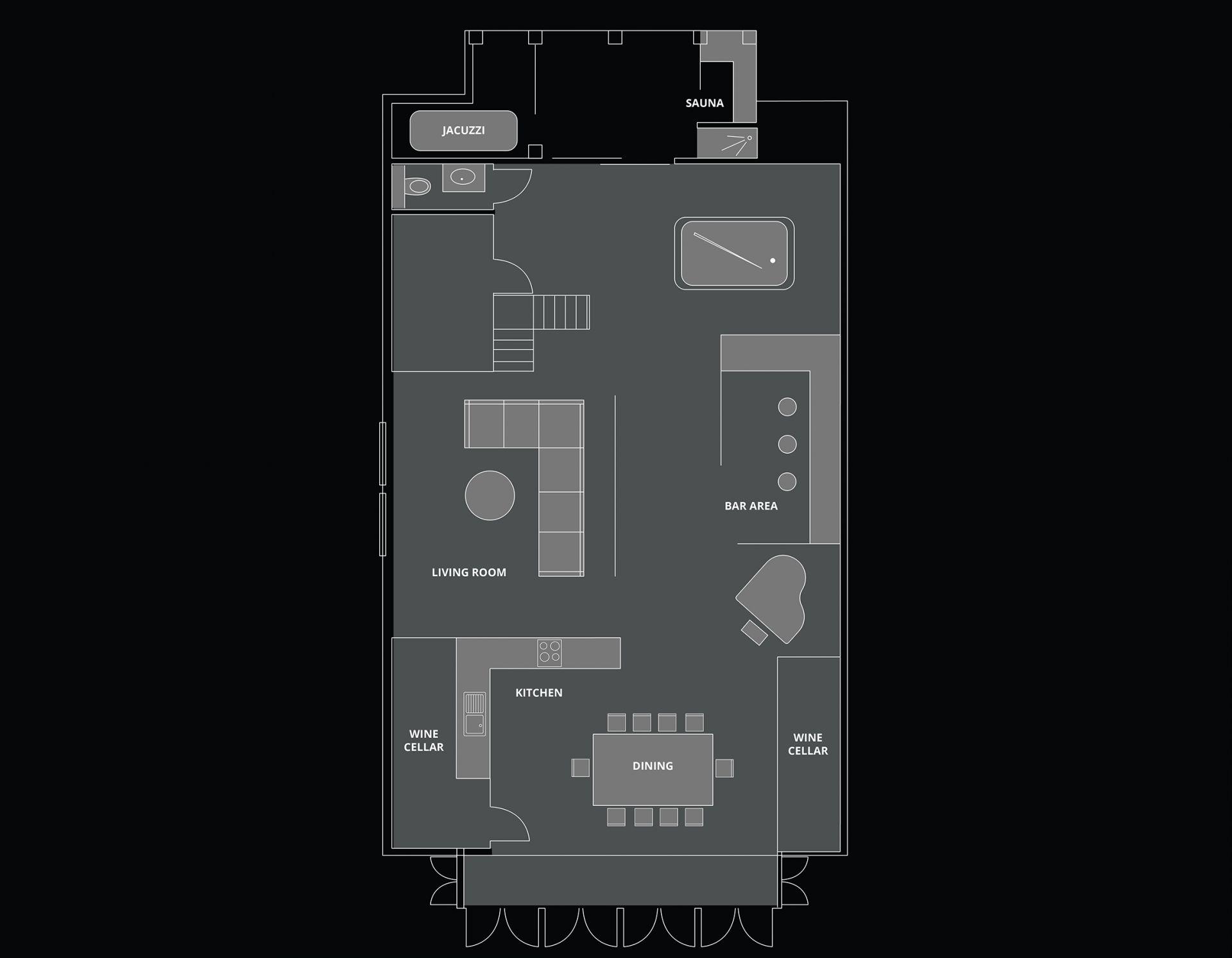 Urban Corniche, Les Gets floorplan - The Chalet Edit
