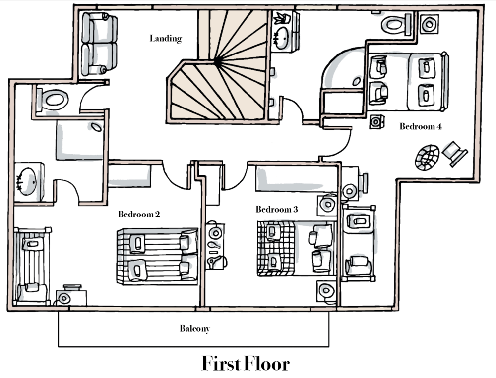 Chalet Le Roc Soleil,Morzine floorplan - The Chalet Edit