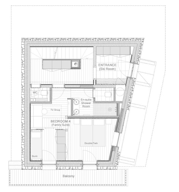 Chalet Oxalis, Val D'isere floorplan - The Chalet Edit