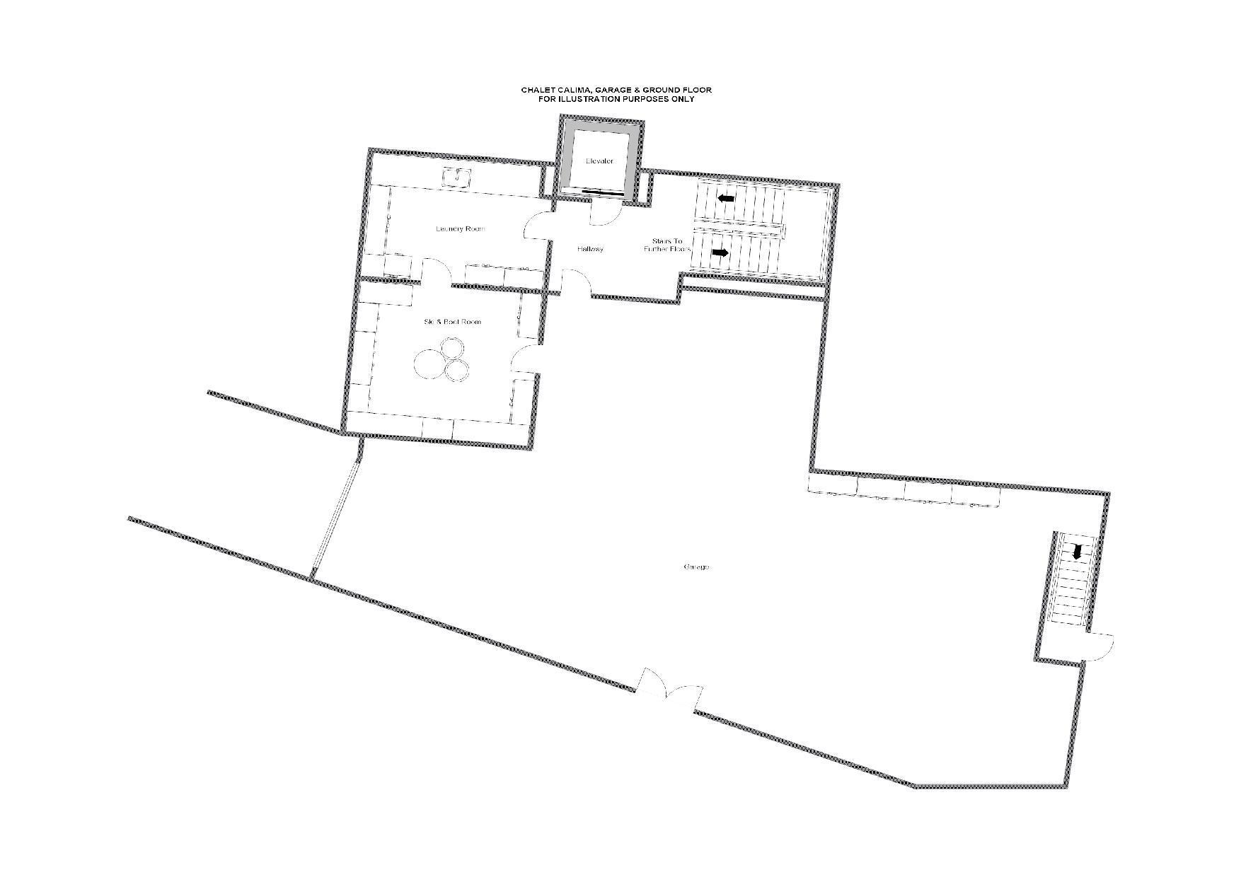 Chalet Calima, Verbier floorplan - The Chalet Edit