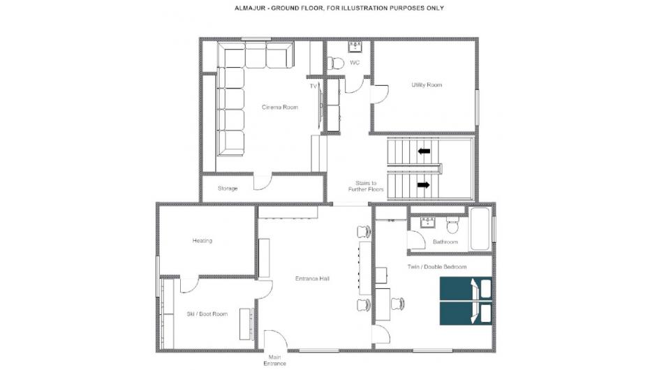 Chalet Almajur, St Anton floorplan - The Chalet Edit