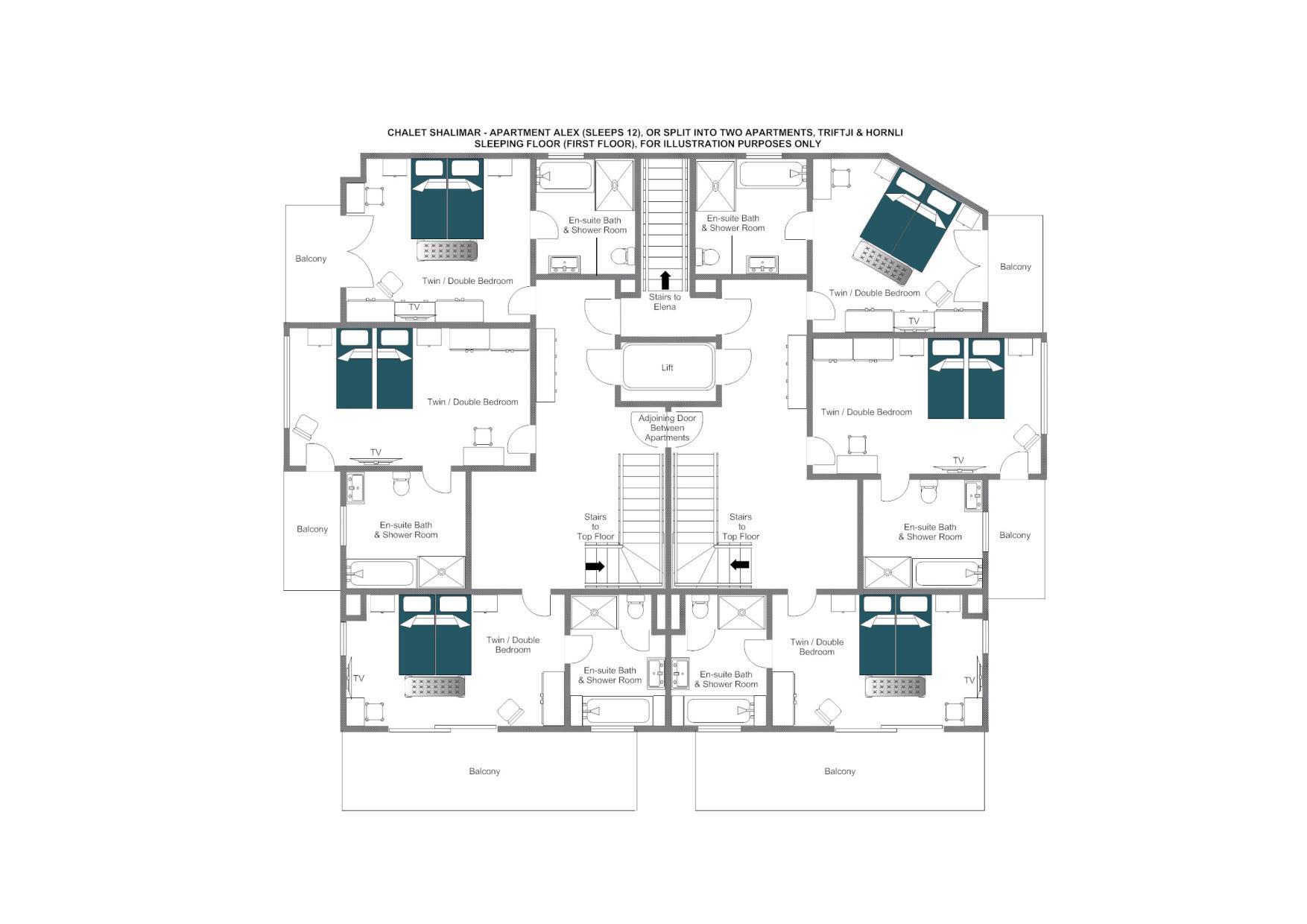 Chalet Shalimar, Zermatt, floorplan - The Chalet Edit