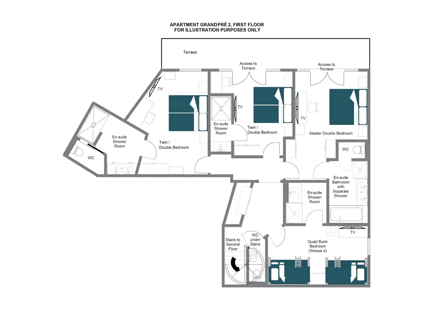 Chalet Grand Pre 2, Val D'isere floorplan - The Chalet Edit