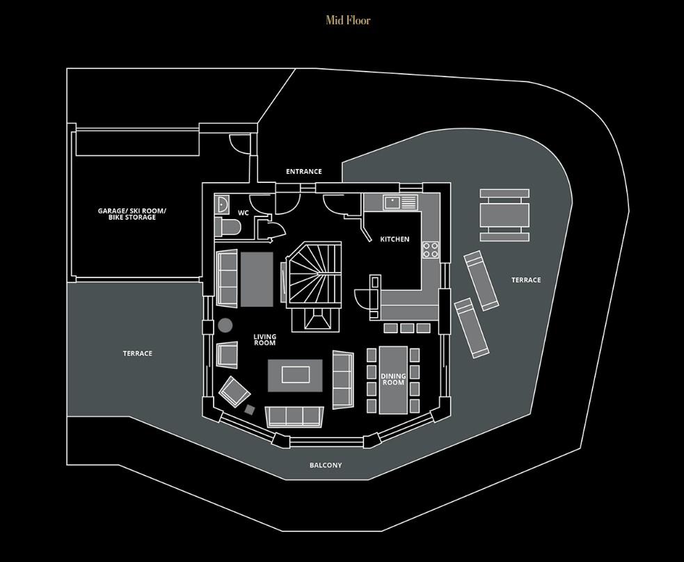 Chalet Blanc, Morzine floorplan - The Chalet Edit