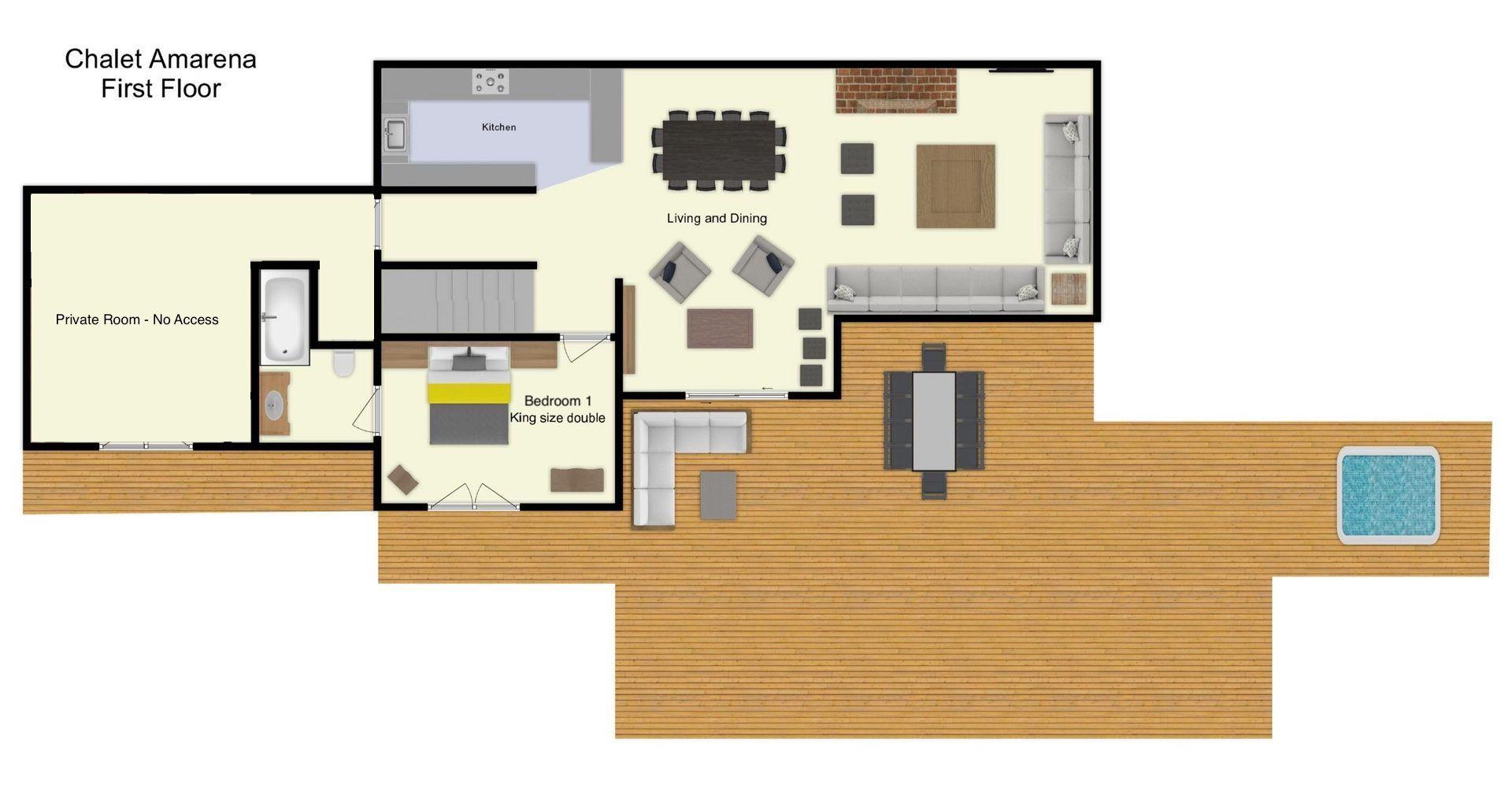 Chalet Amarena, Meribel floorplan - The Chalet Edit