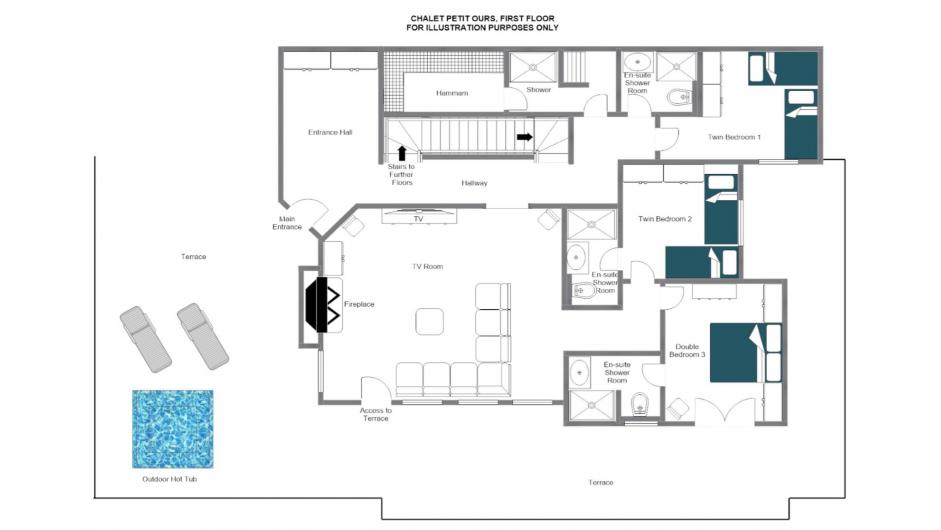Chalet Petit Ours, Verbier floorplan - The Chalet Edit
