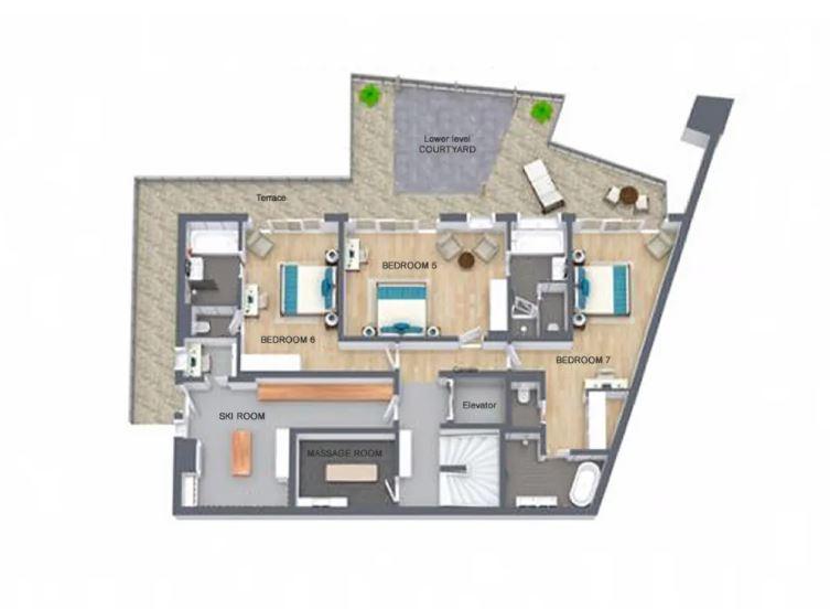 Chalet Bacchus, Courchevel 1650 floorplan - The Chalet Edit