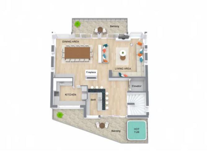 Chalet Bacchus, Courchevel 1650 floorplan - The Chalet Edit