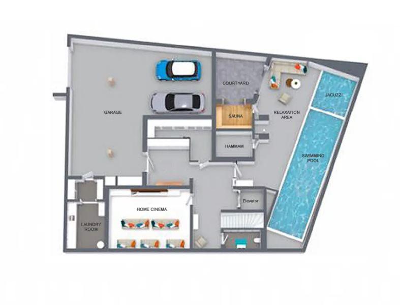 Chalet Bacchus, Courchevel 1650 floorplan - The Chalet Edit