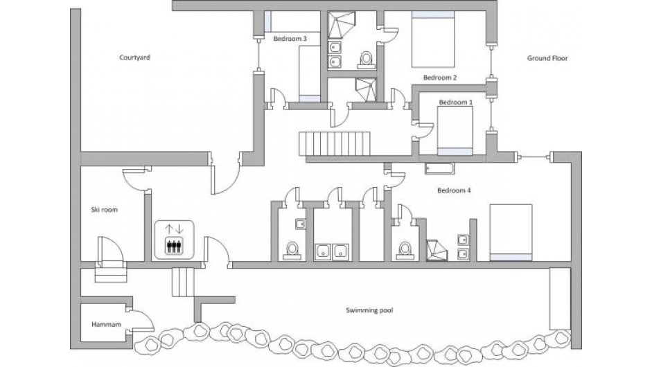 Chalet Genepy, Val d'Isere floorplan - The Chalet Edit