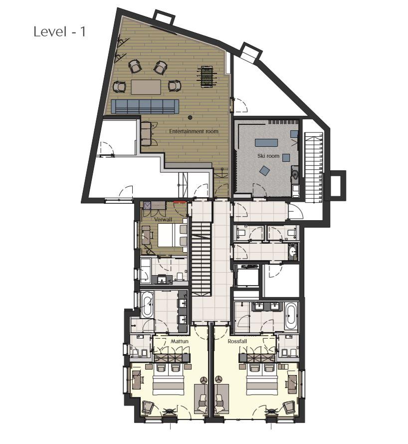 Chalet Lena, St Anton floorplan - The Chalet Edit