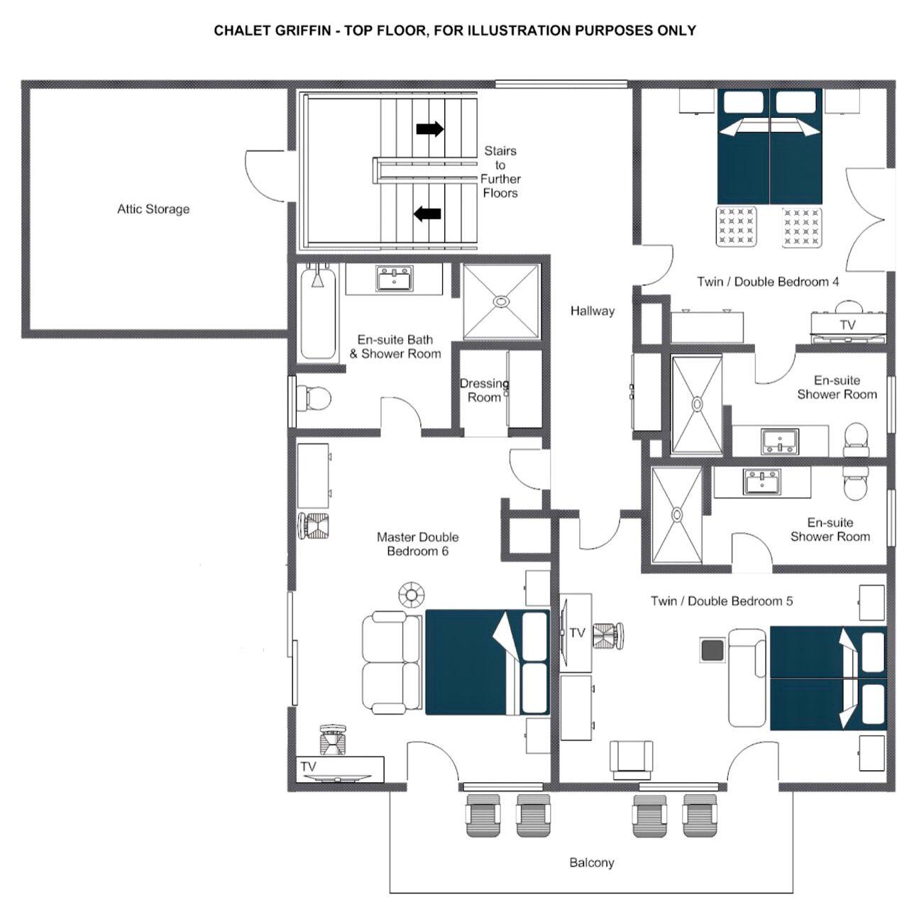 Chalet Griffin, St Anton floorplan - The Chalet Edit