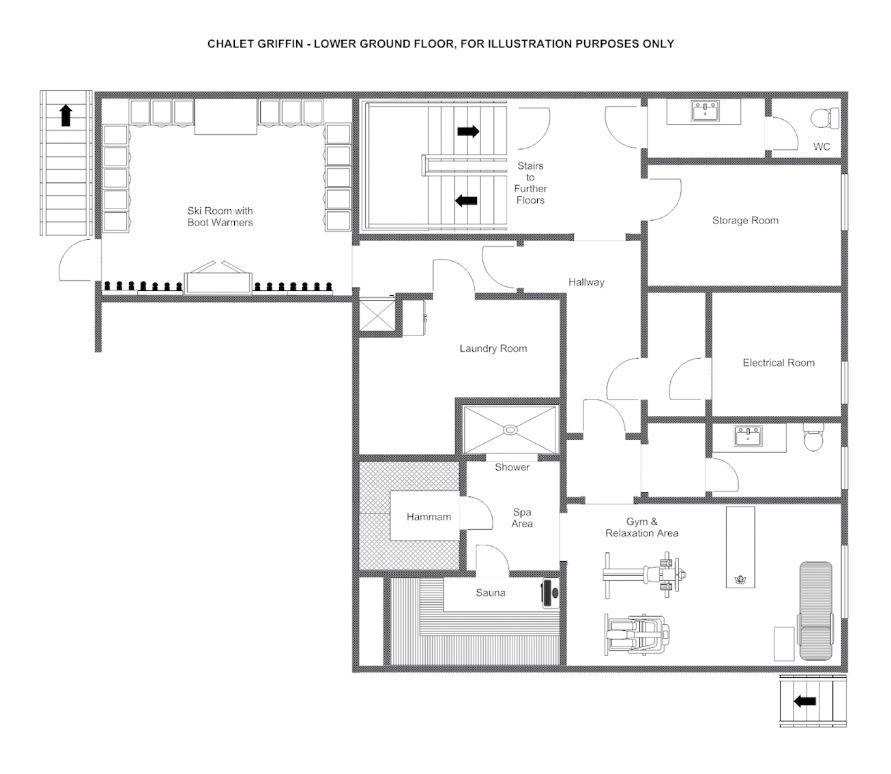 Chalet Griffin, St Anton floorplan - The Chalet Edit