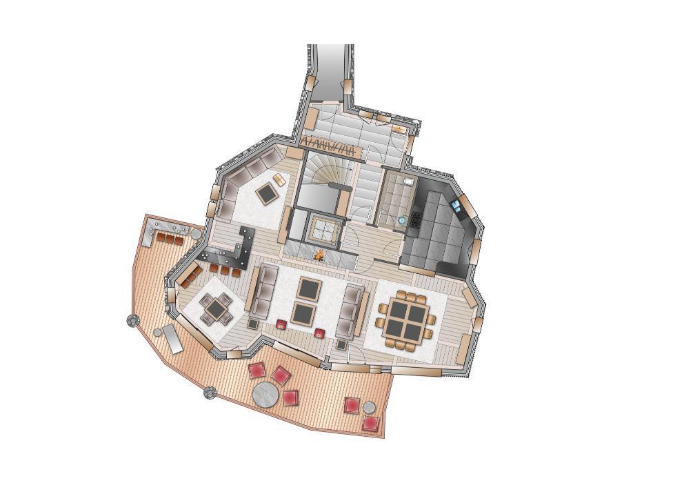 Chalet Baltoro, Courchevel 1850 floorplan - The Chalet Edit