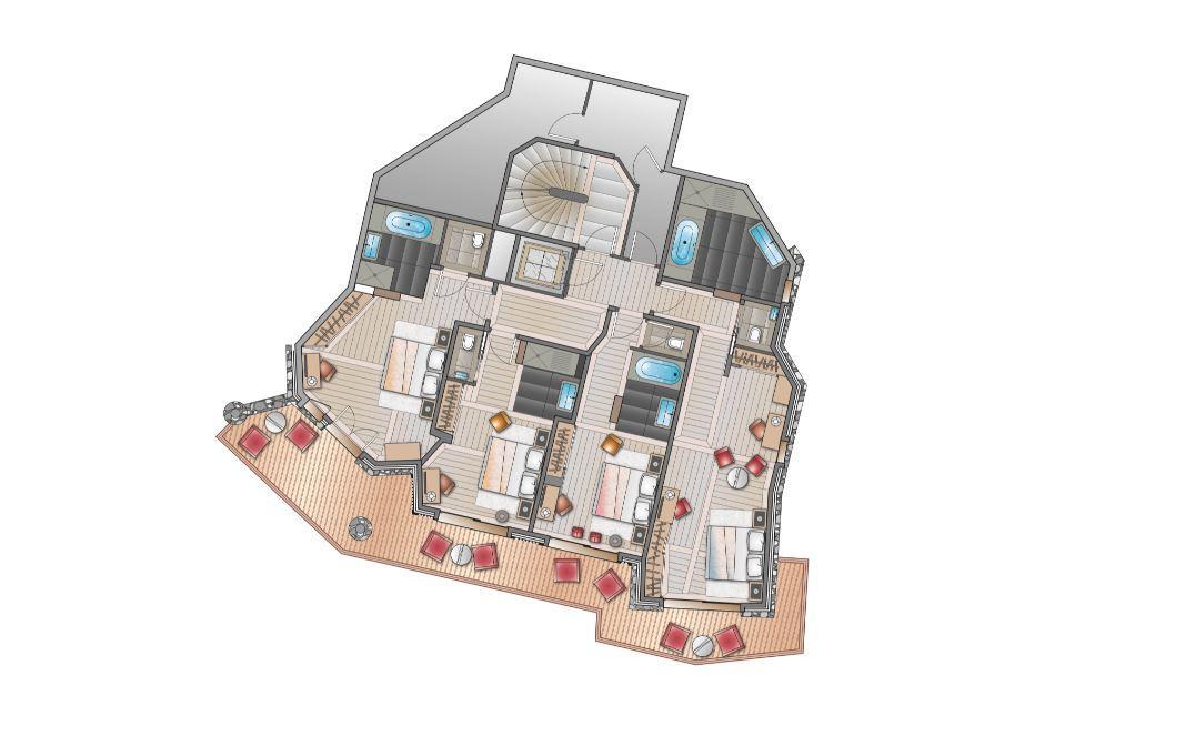 Chalet Baltoro, Courchevel 1850 floorplan - The Chalet Edit