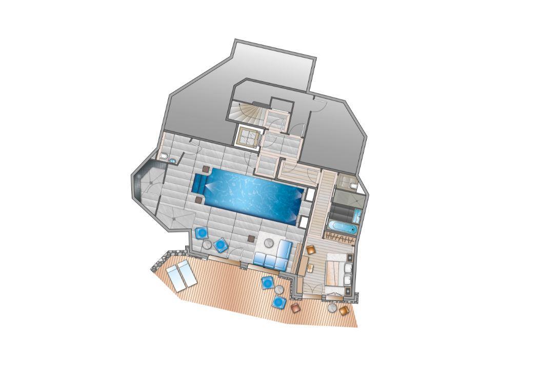 Chalet Baltoro, Courchevel 1850 floorplan - The Chalet Edit