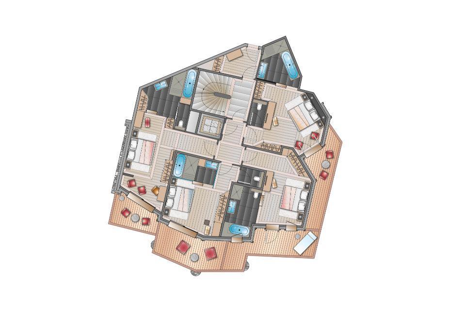 Chalet Panmah, Courchevel 1850 floorplan - The Chalet Edit