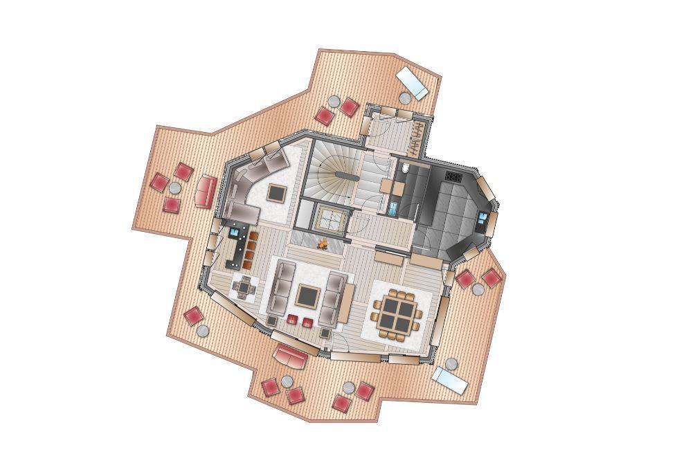 Chalet Panmah, Courchevel 1850 floorplan - The Chalet Edit