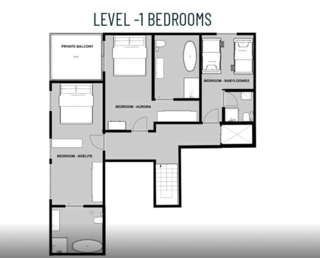 Chalet Babylon, Tignes floorplan - The Chalet Edit