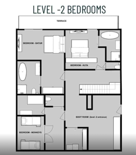 Chalet Ubud, Tignes floorplan - The Chalet Edit