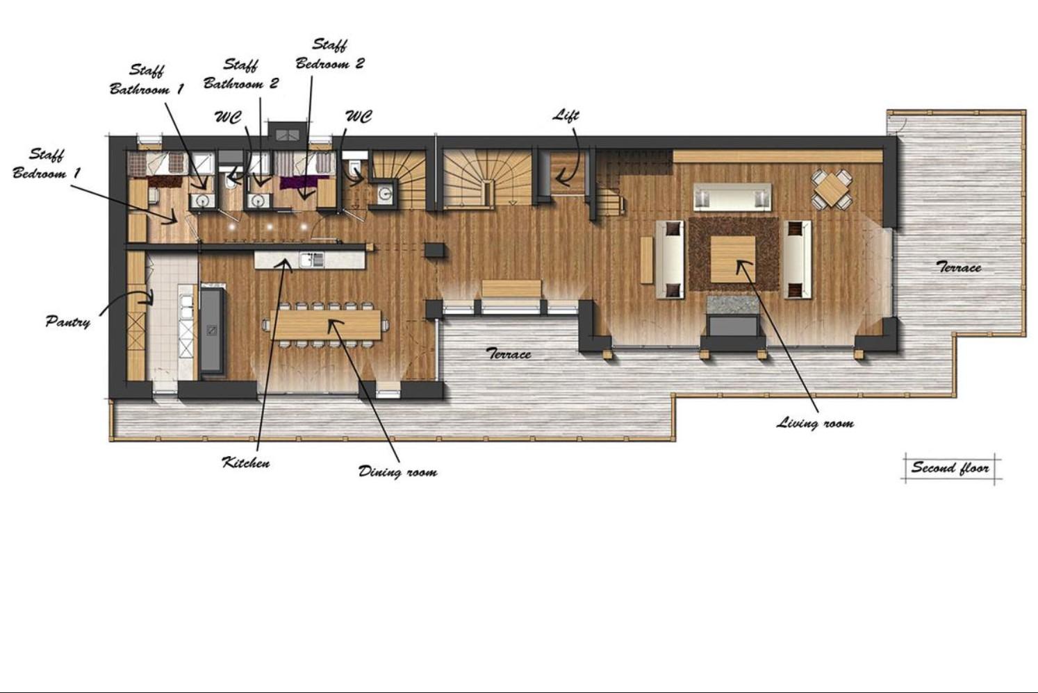 Shl Lodge, Meribel floorplan - The Chalet Edit